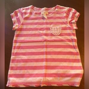 Pink stripped top!